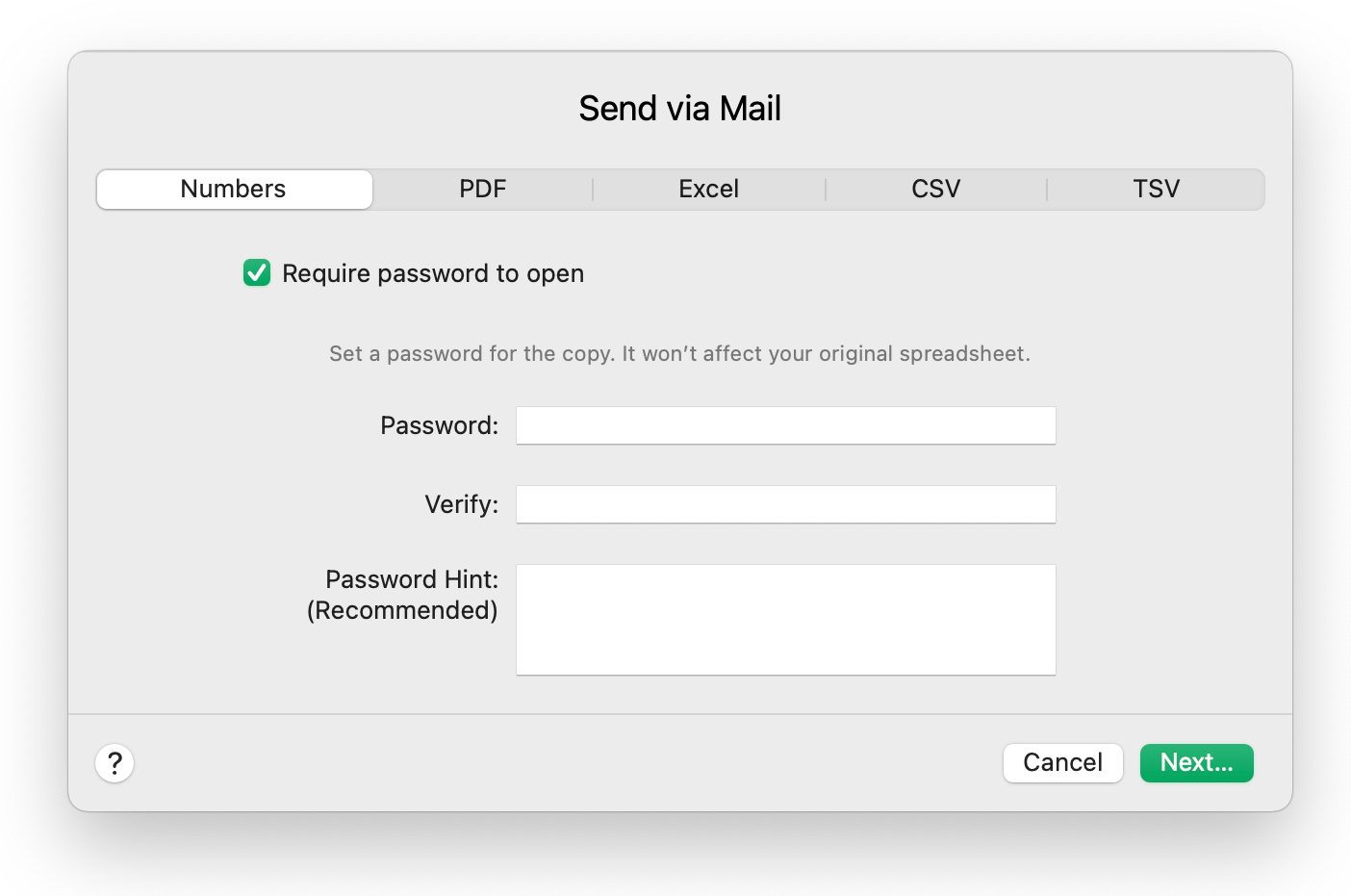 password protect zip mac for sending
